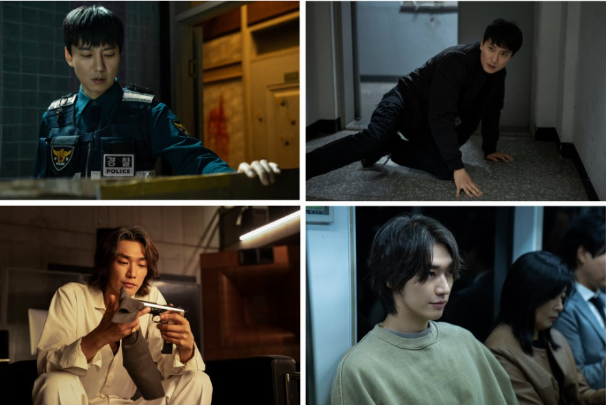 이도와 문백의 드라마 장면. 총기 출처를 찾기위한 이도의 노력을 보여주는 장면과 그런 이도를 속이는 문백의 장면.