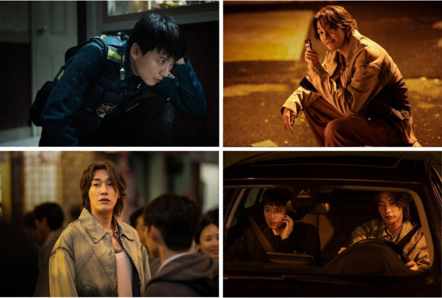 총기를 푼 범인을 찾기 위해 이도와 문백이 범인을 쫓고있는 장면.