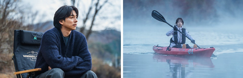 넷플릭스 시리즈 **'트렁크'**의 두 주인공이 자연 속에서 각자 고독을 마주하는 순간을 담고 있습니다.