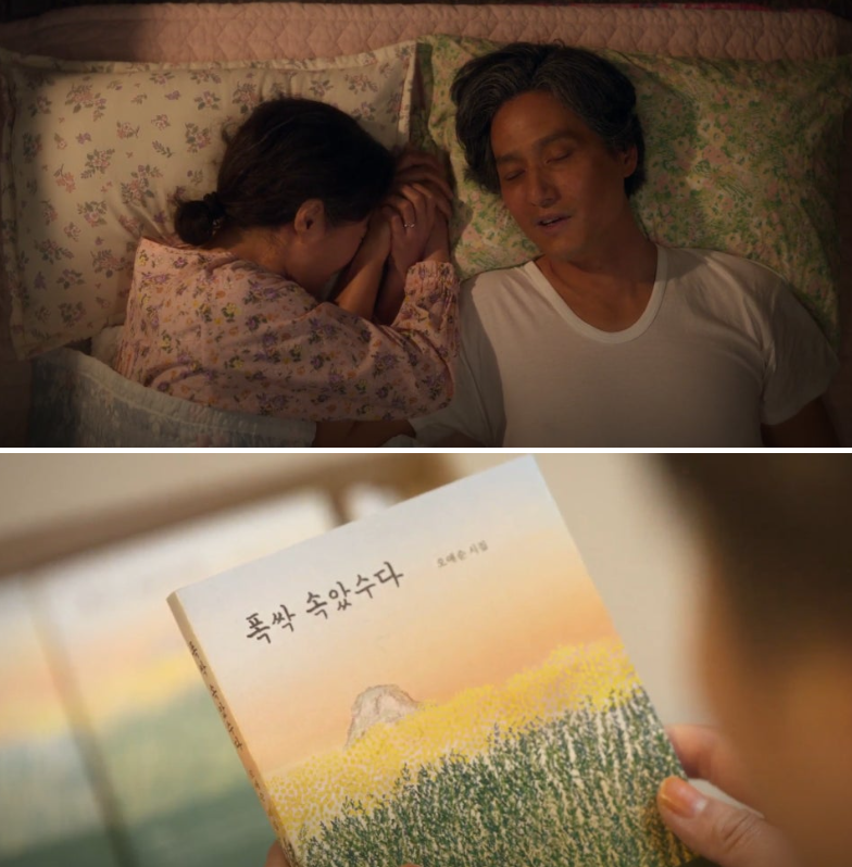 넷플릭스 시리즈 **'폭싹 속았수다'**의 가슴 뭉클한 엔딩과 작품의 메시지를 함축적으로 보여주는 장면입니다.